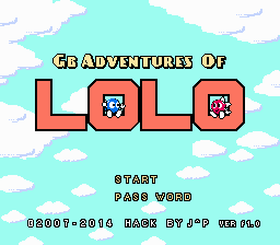 GB Adventures of Lolo Title Screen
